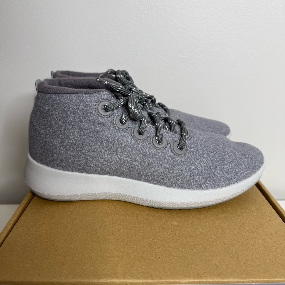 Allbirds - Merino Wool Runner-up Mizzle Water Repellent Sneaker - Medium Grey - Picture 5 of 8